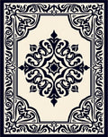 Classic Dark Floral Medallion Rug