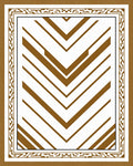 Brown Geometric Chevron Patterned Rug