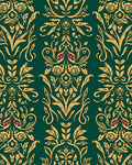 Ornate Floral Scrollwork With Pink Accents Rug