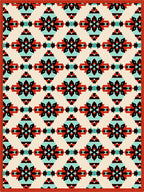 Vibrant Geometric Patterned Area Rug