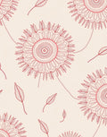 Red Floral Petal Swirl Pattern Rug