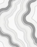 Abstract Swirling Gray White Lines Design Rug