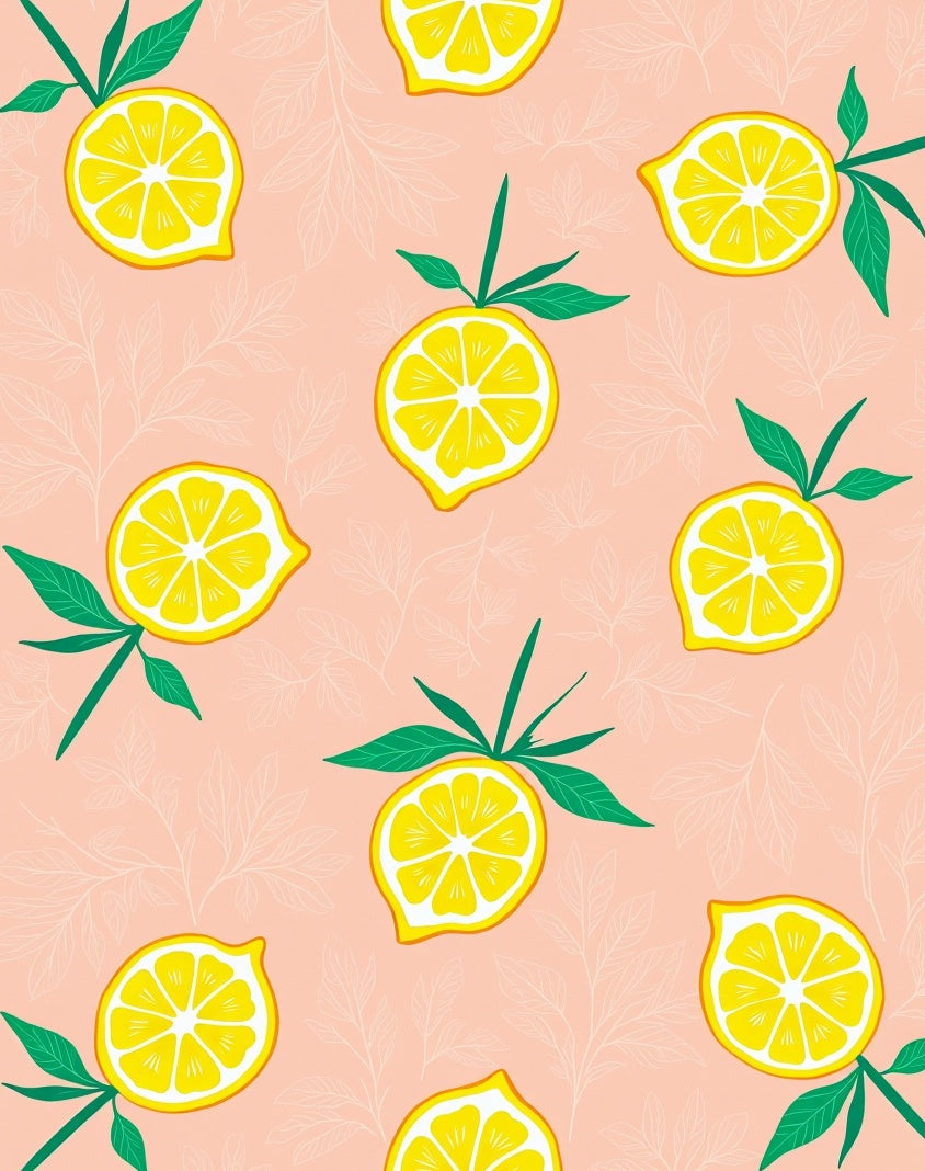 Citrus Fruit Leaf Pattern Rug