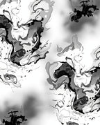 Abstract Black White Swirl Pattern Rug