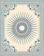 Sunburst Ornate Corners Design Rug