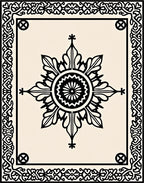 Classic Black Floral Motif Rug