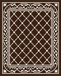 Classic Lattice Pattern With Ornate Border Rug