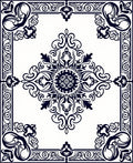 Traditional Floral Mandala Pattern Design Rug