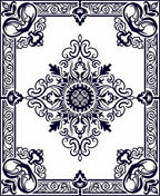 Traditional Floral Mandala Pattern Design Rug