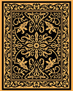 Mandala And Scrollwork Art Design Rug