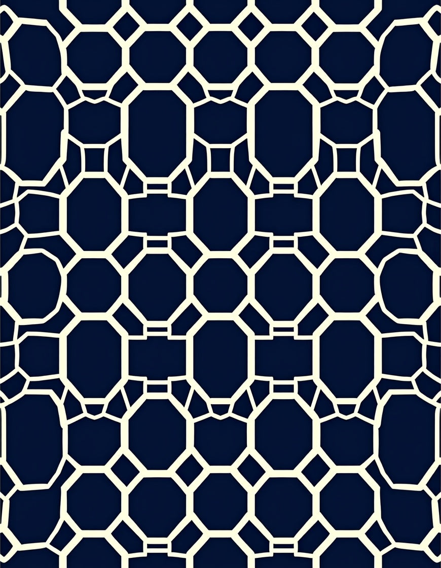 Geometric Lattice Pattern Rug