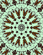 Intricate Abstract Mandala Pattern Rug
