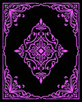 Ornate Floral Centerpiece Square Pattern Rug