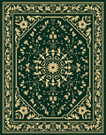 Ornate Floral Scroll Patterned Rug