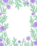 Purple Floral Vine Pattern Rug