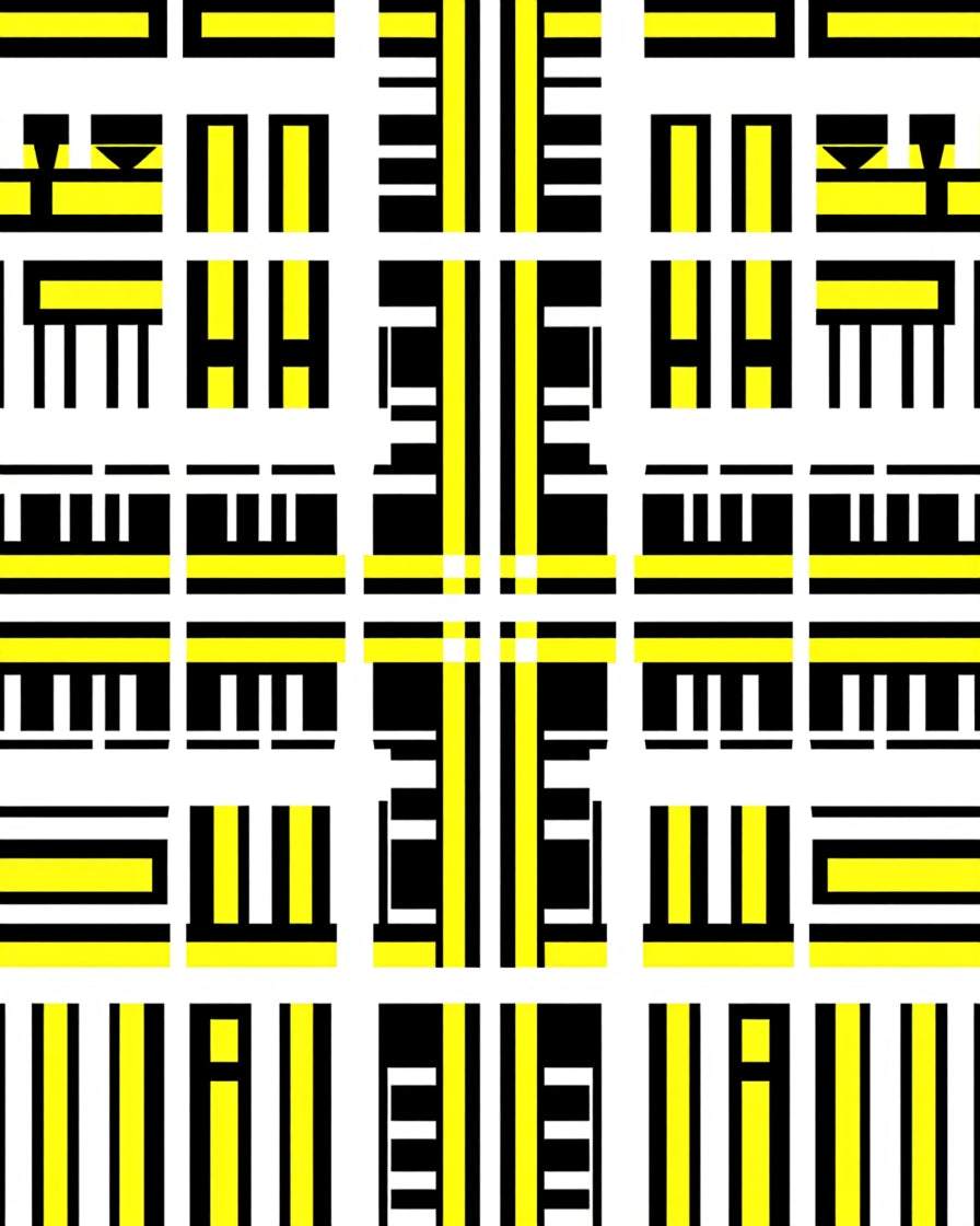 Bold Geometric Stripes Pattern Rug