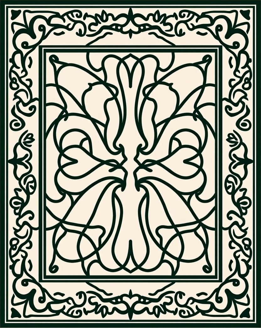 Classic Floral Scrollwork Arabesque Rug