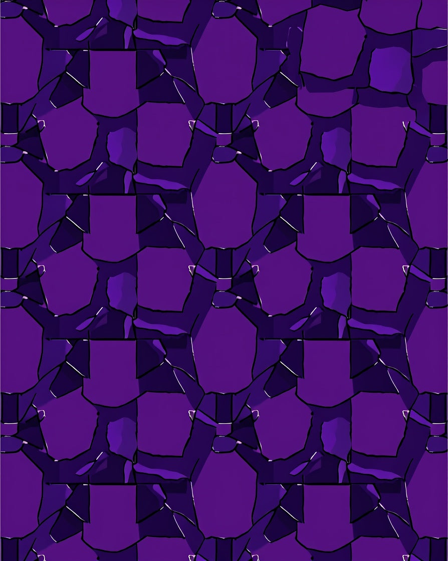 Deep Purple Geometric Tessellation Pattern Rug