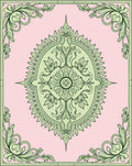 Pale Pink Floral Medallion Pattern Rug