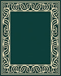 Elegant Ornate Scrollwork Border Rug