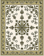 Ornate Floral Medallion Pattern Rug