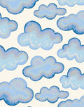 Sky Blue Cloud Pattern Rug