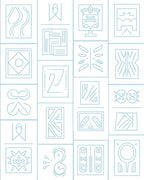 Abstract Line Art Geometric Patterns Rug