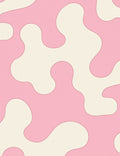 Pink Cream Blobs Pattern Rug