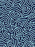 Abstract Blue Navy Swirl Pattern Rug