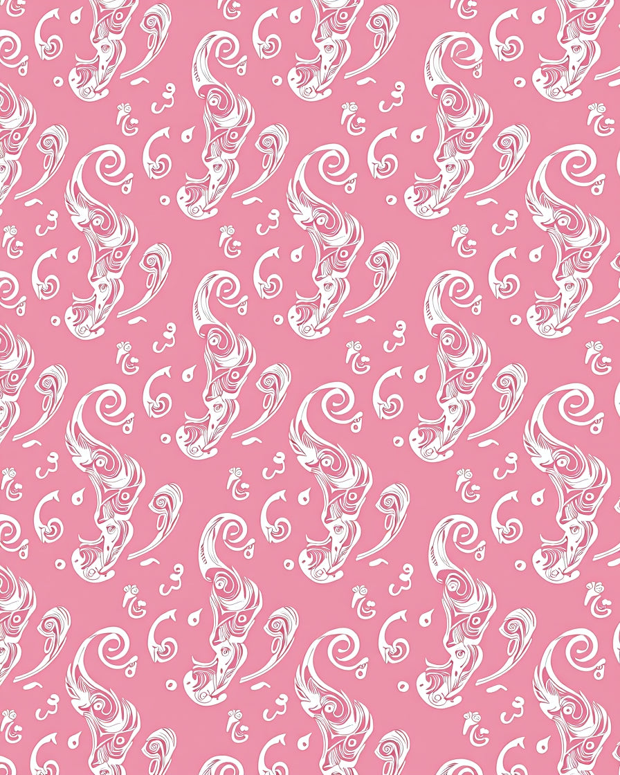 Playful Abstract Swirl Pattern Rug