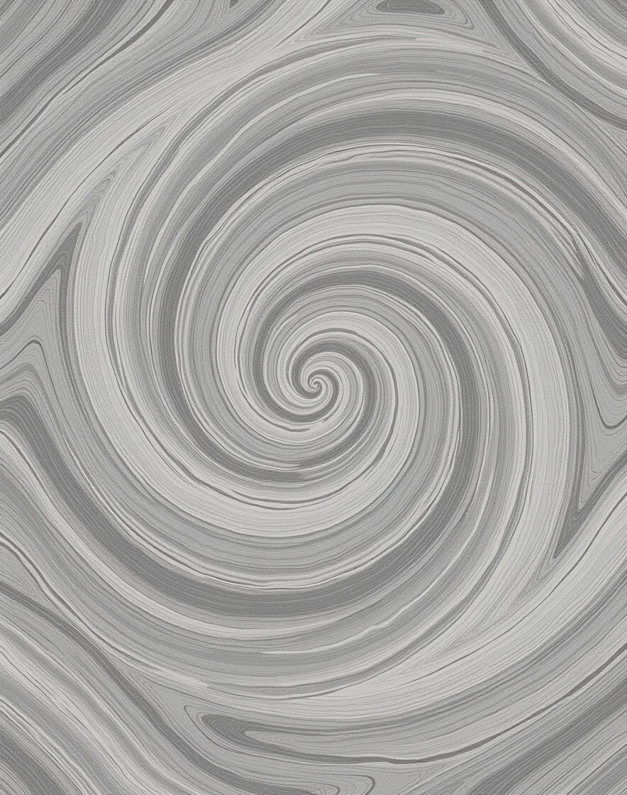 Abstract Grey Swirl Pattern Rug