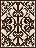 Brown Beige Classic Scroll Pattern Rug