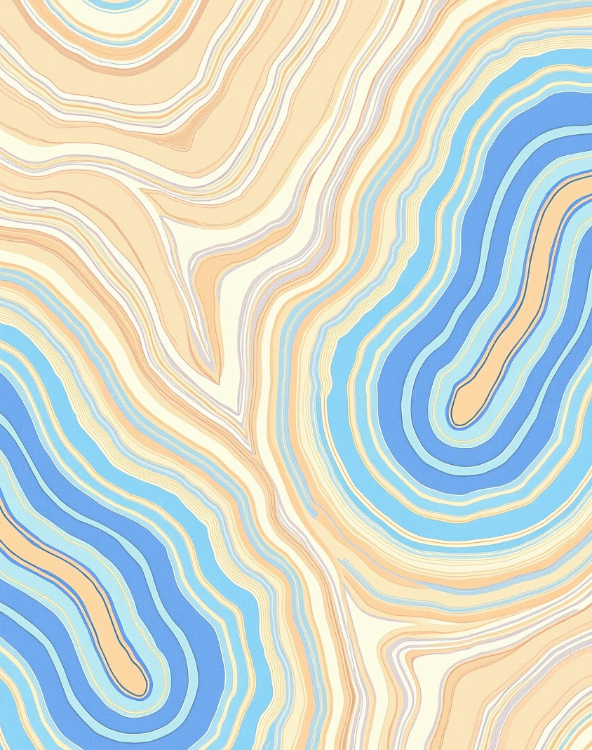 Abstract Swirling Earth Tones Rug