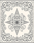 Ornate Floral Scrollwork Pattern Rug