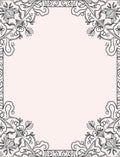 Elegant Floral Scrollwork Corner Design Rug
