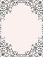 Elegant Floral Scrollwork Corner Design Rug