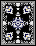 Intricate Floral Medallion Pattern Rug