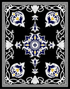 Intricate Floral Medallion Pattern Rug