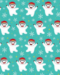 Cute Snowman Winter Snowflake Repeat Rug