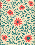 Bold Floral Branch Pattern Rug