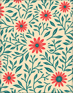 Bold Floral Branch Pattern Rug