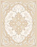 Vintage Swirl Beige Ornamental Design Rug