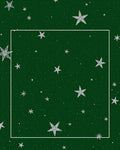 Green Textured Starry Night Rug