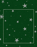 Green Textured Starry Night Rug