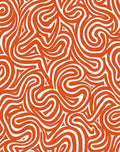 Bold Orange Swirl Abstract Pattern Rug