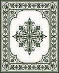 Ornate Floral Border With Central Medallion Rug