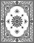 Black White Intricate Floral Mandala Rug