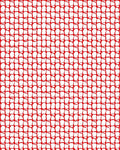 Bold Red Abstract Grid Pattern Rug