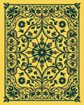 Ornate Floral Crest Pattern Rug