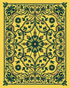 Ornate Floral Crest Pattern Rug